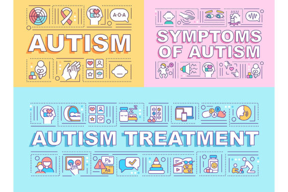 Autism Word Concepts Banner Set: Graphics for Digital Sellers
