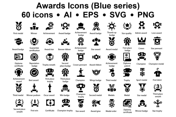 Awards Icons for Graphic Design