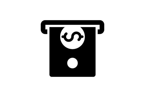 Cash Out Bank Transaction Icon Graphics and Icons