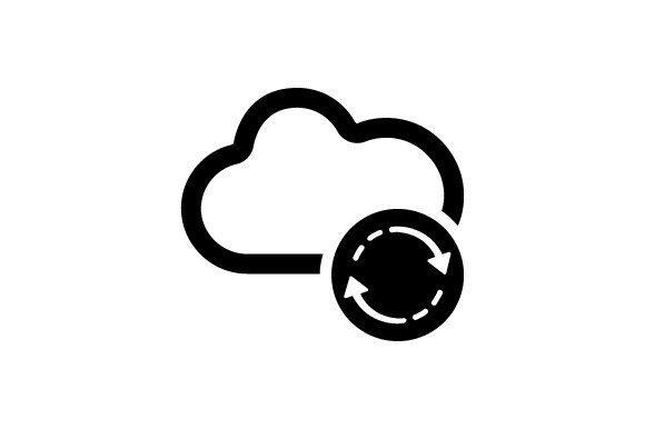 Cloud Backup Refresh Icon Graphics