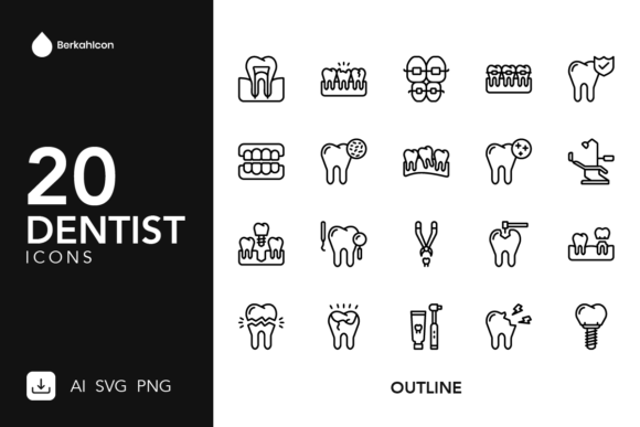 Dentist Icons: Graphics for Local Branding