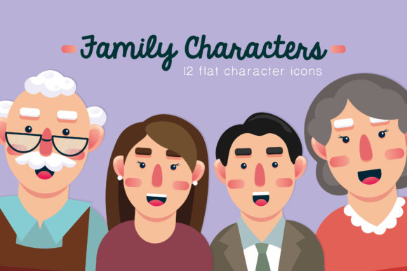 Family Character Icon Set: Graphics and Illustrations for Real Publishing