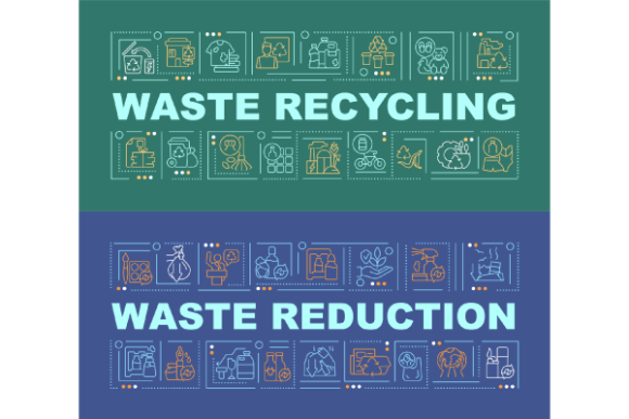 Garbage Recycling Banner Bundle: Graphics for Eco-Friendly Branding