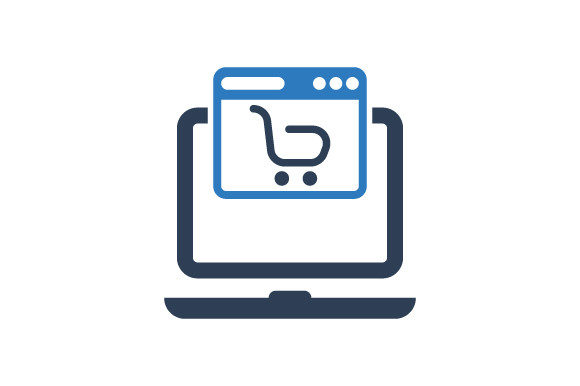 Online Shopping Icon for Graphics and Icons