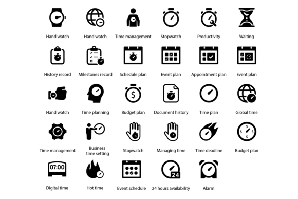 Time Icons: Graphics for Modern Design