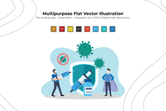 Vaccination Flat Vector Illustration Graphics