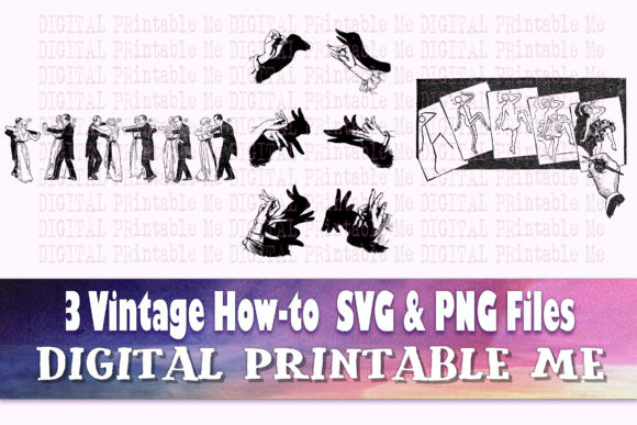 Vintage How to Poster SVG PNG, 3 Images