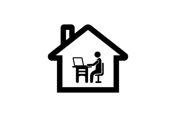 Work at Home Icon Graphics and Icons